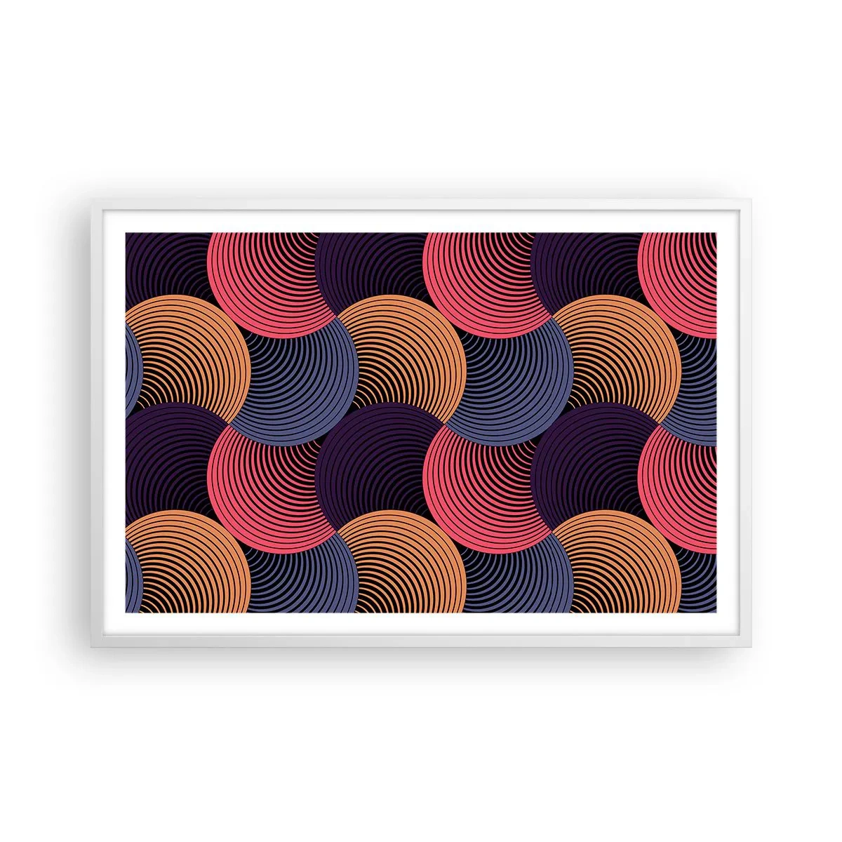 Poster in white frmae - In a Circular Rhythm - 91x61 cm