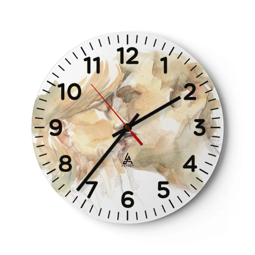 Wall clock - Clock on glass - The Missing Half? - 30x30 cm