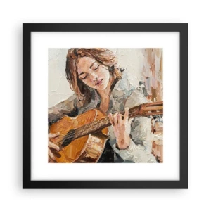 Poster in black frame - Concert for Guitar and Girly Heart - 30x30 cm