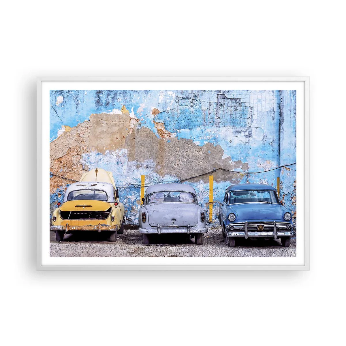 Poster in white frmae - Meeting of Veterans - 100x70 cm