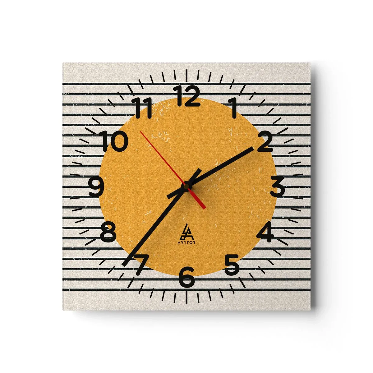 Wall clock - Clock on glass - Power of Simplicity - 30x30 cm