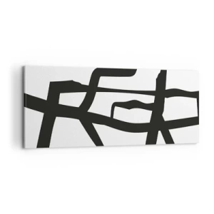 Canvas picture - Black and White Construction - 100x40 cm