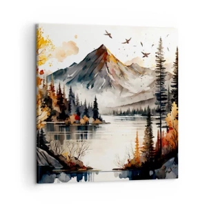 Canvas picture - Golden Autumn in the Mountains - 60x60 cm