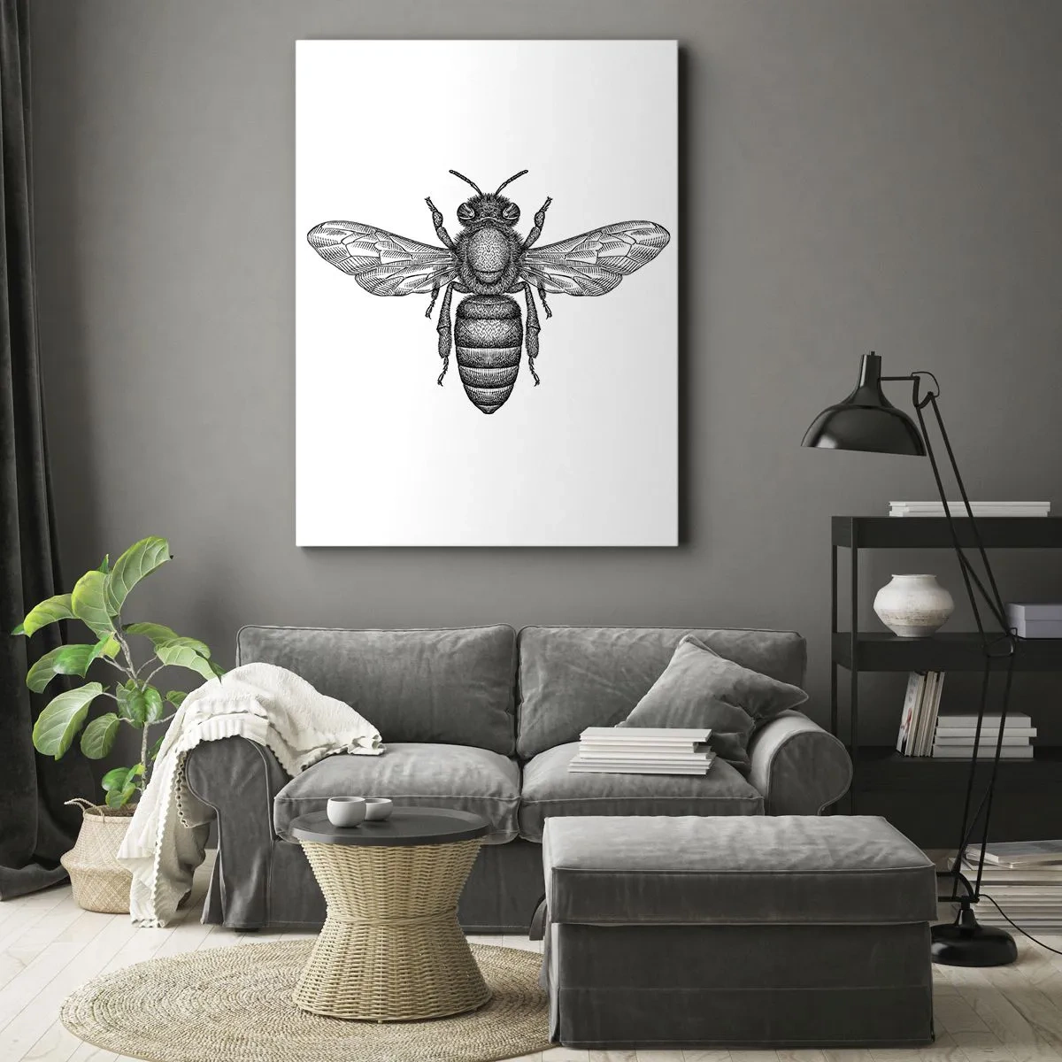 Canvas picture - Insect Portrait - 55x100 cm