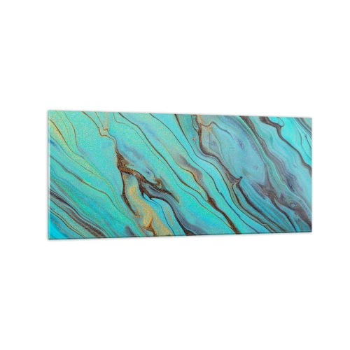 Glass picture - Turquoise Tide - 120x50 cm