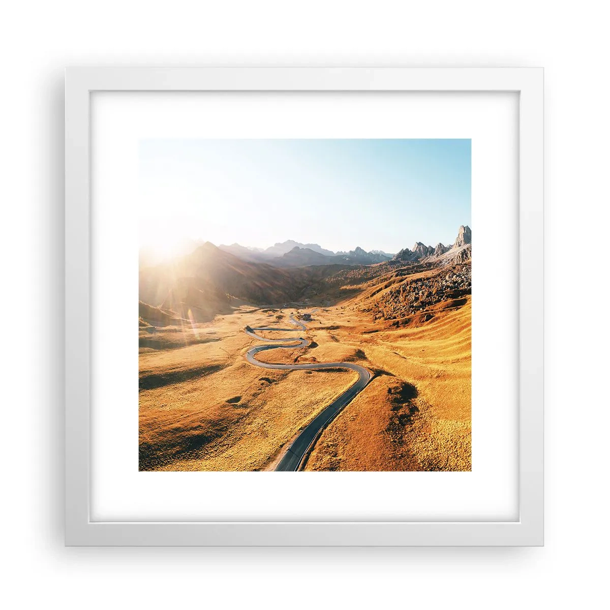 Poster in white frmae - In a Golden Valley - 30x30 cm