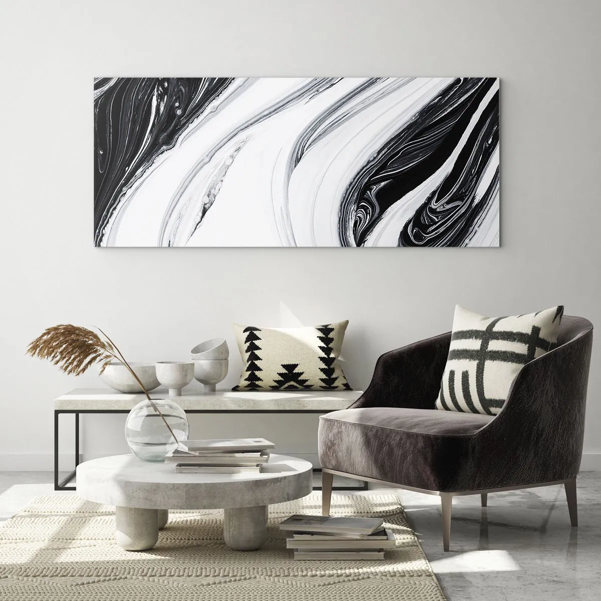 Glass picture - Connection of Opposites - 100x40 cm