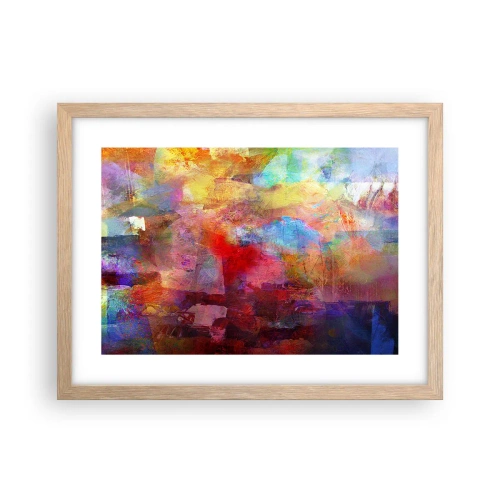 Poster in light oak frame - Looking inside the Rainbow - 40x30 cm