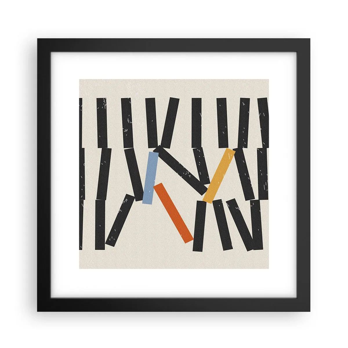 Poster in black frame - Domino - Composition - 30x30 cm