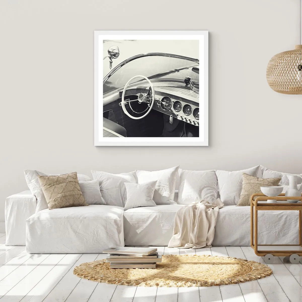 Poster in white frmae - Weather for the Rich - 30x30 cm