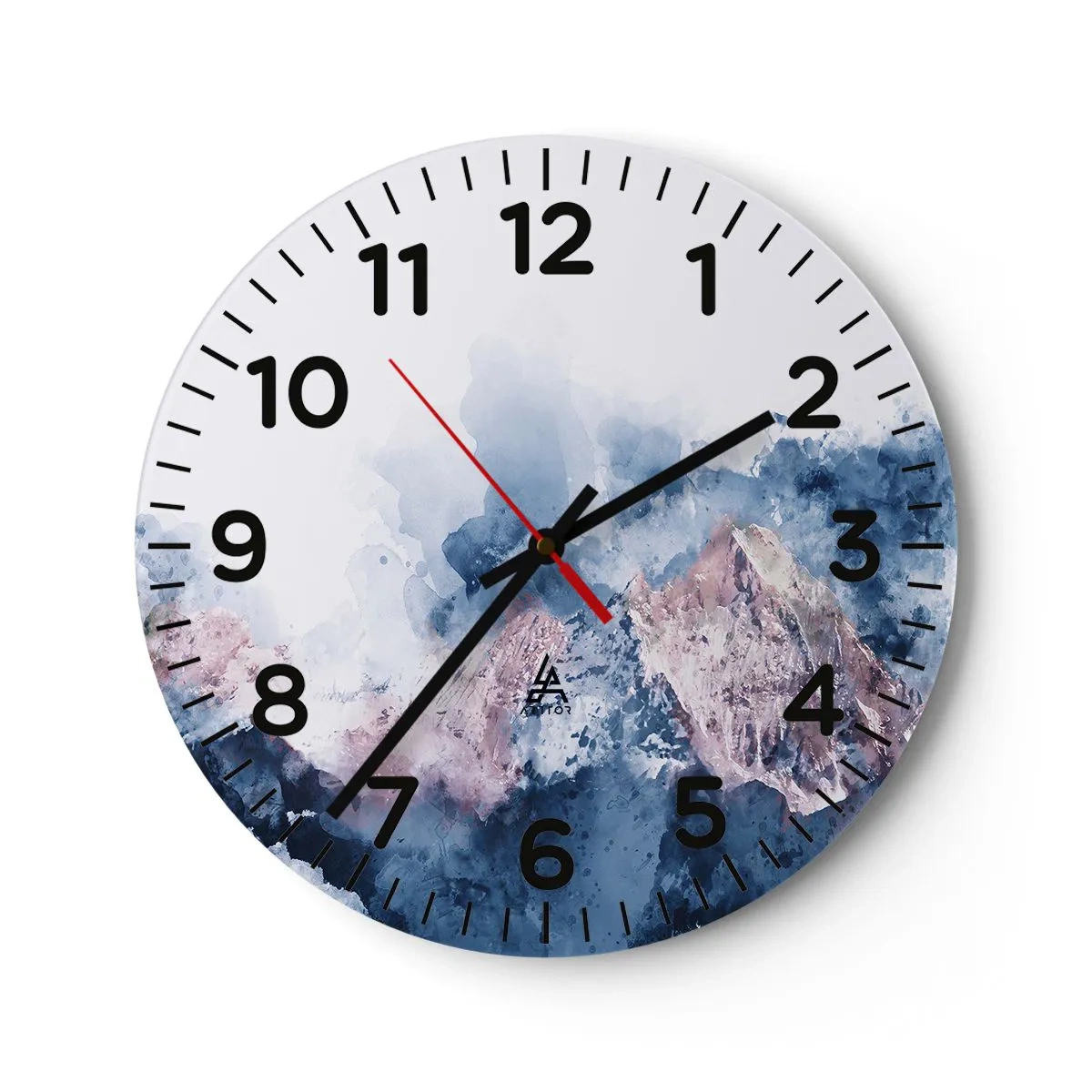 Wall clock - Clock on glass - Those Summits! - 40x40 cm