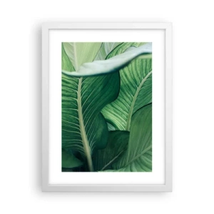 Poster in white frmae - Life in Intense Green Colour - 30x40 cm