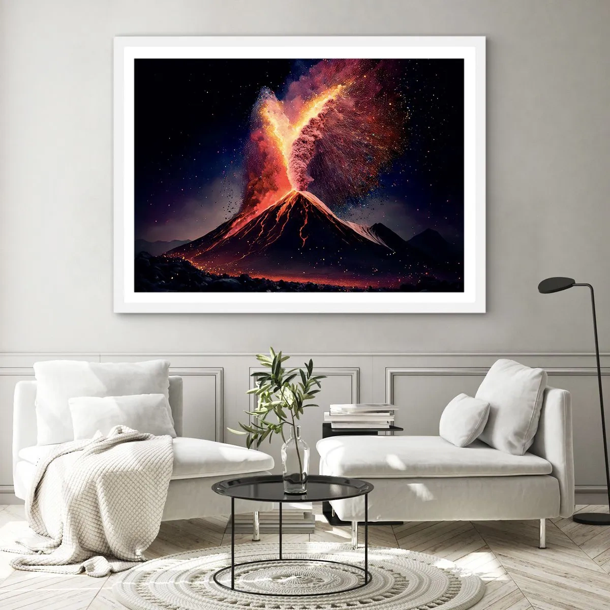 Poster in white frmae - Beauty and Threat - 91x61 cm