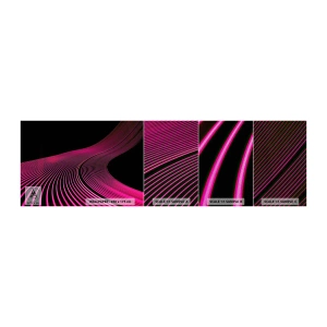 Photo Wallpaper Sample Premium Sand - Alley of Light - Lines, Modern, Neon - 100x30 cm