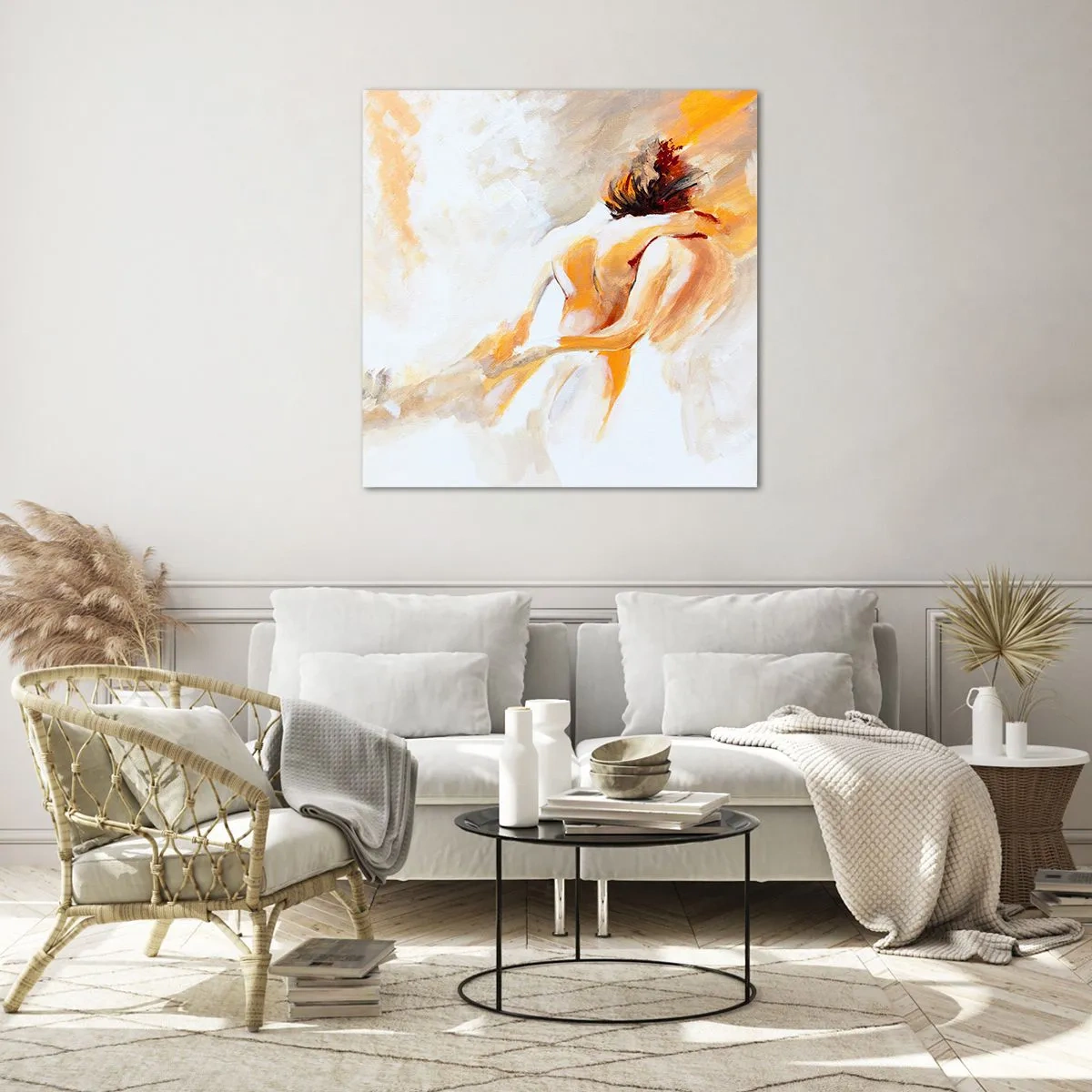 Glass picture - Heavenly Embrace - 30x30 cm