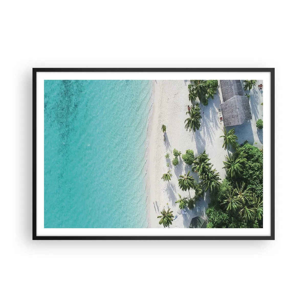 Poster in black frame - Holidays in Paradise - 100x70 cm