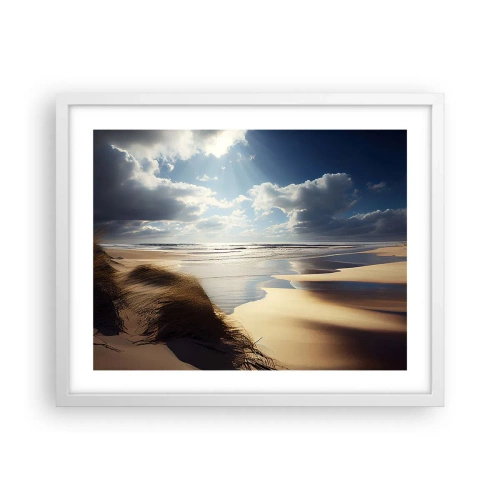 Poster in white frmae - Beach, Wild Beach - 50x40 cm