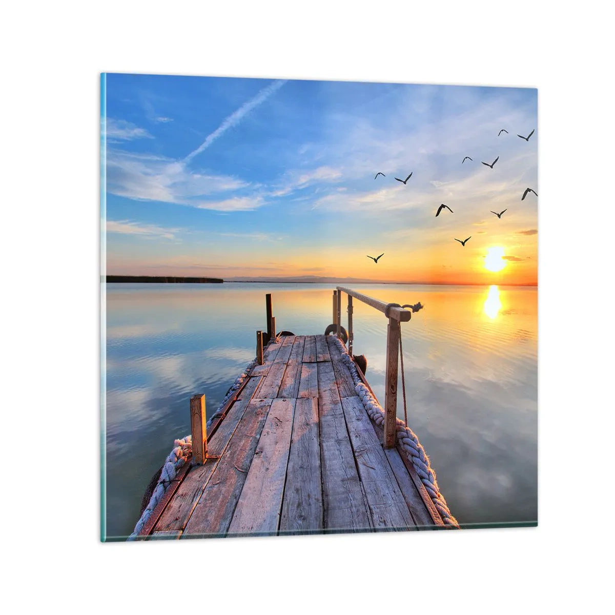 Glass picture - Walk towards the Sun - 60x60 cm