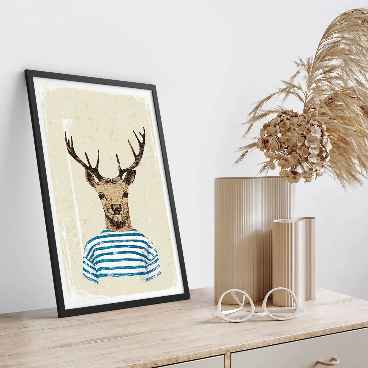 Poster in black frame - Becaue I Like Striped T-Shirts - 30x40 cm