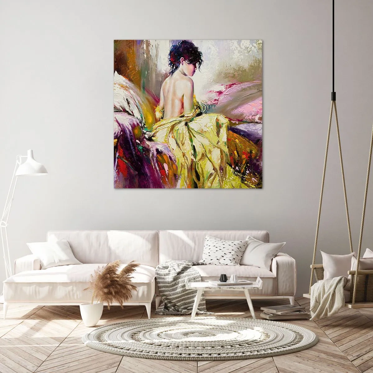 Canvas picture - Graceful in Yellow - 30x30 cm
