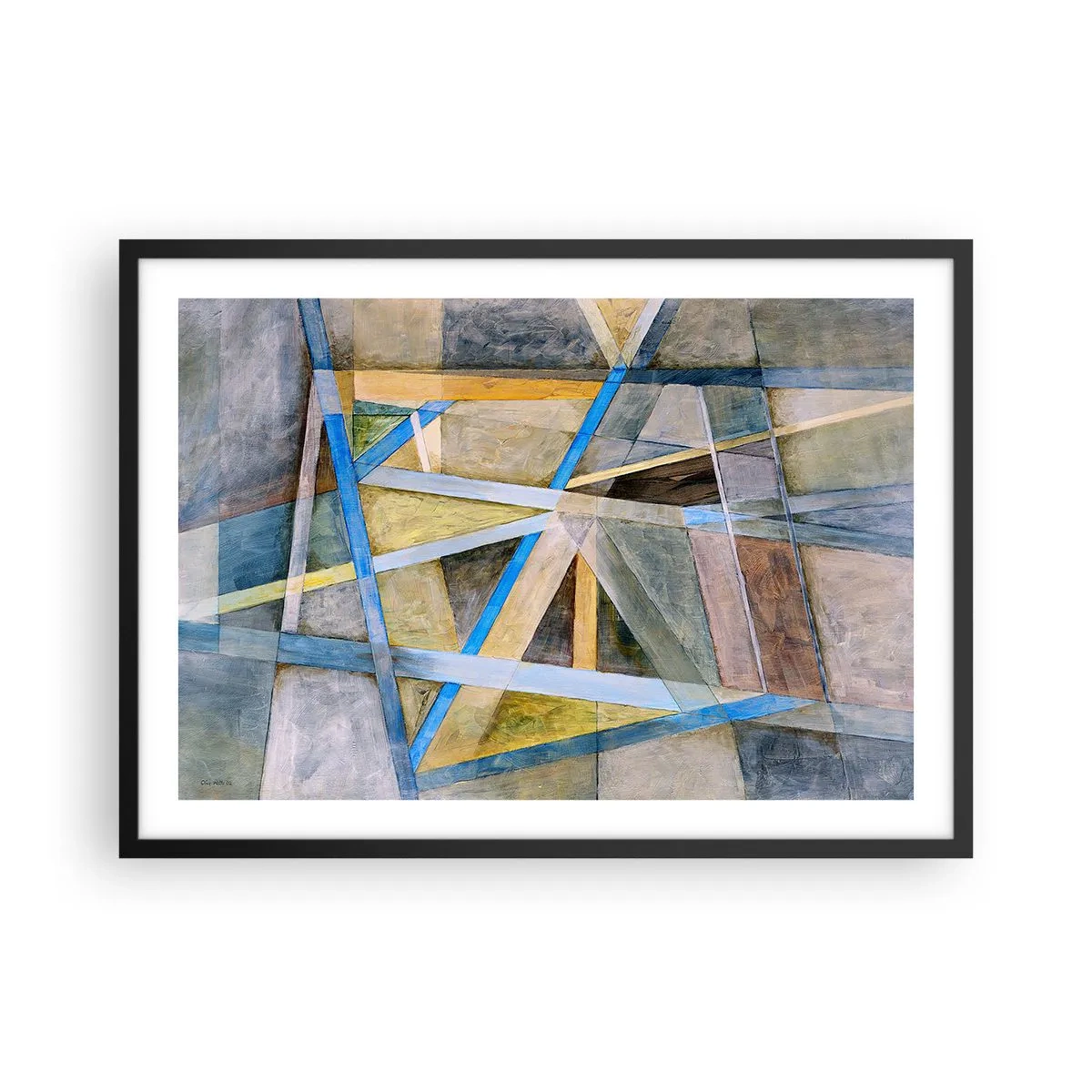 Poster in black frame - Straight Or Slanted? - 70x50 cm