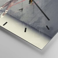 Clock face with lines