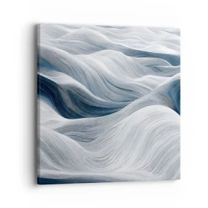Canvas picture - White and Blue Waves - 40x40 cm