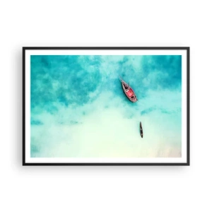 Poster in black frame - On the Beaches of Zanzibar, When the Tide Is High - 100x70 cm