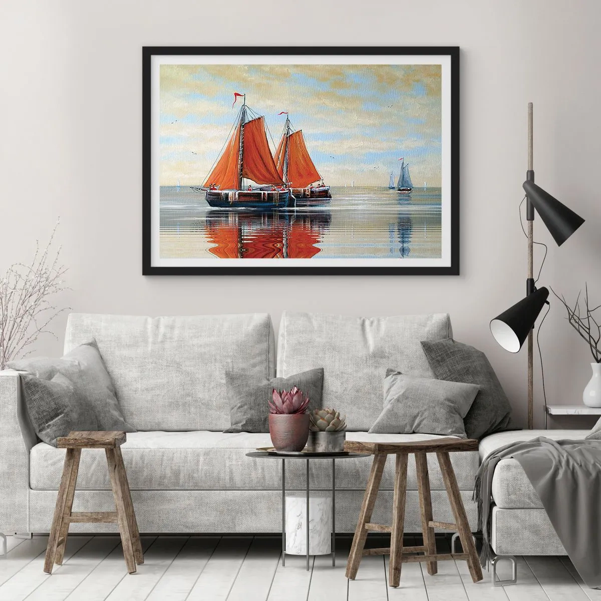 Poster in black frame - Ahoy, Sailor, Sail… - 91x61 cm