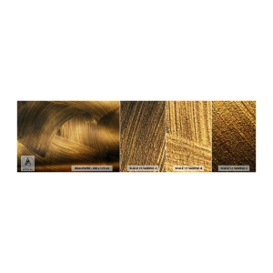 Photo Wallpaper Sample Self-Adhesive Deluxe Sticker - In a Golden Labirynth - Abstraction, Piece, Gold - 100x30 cm