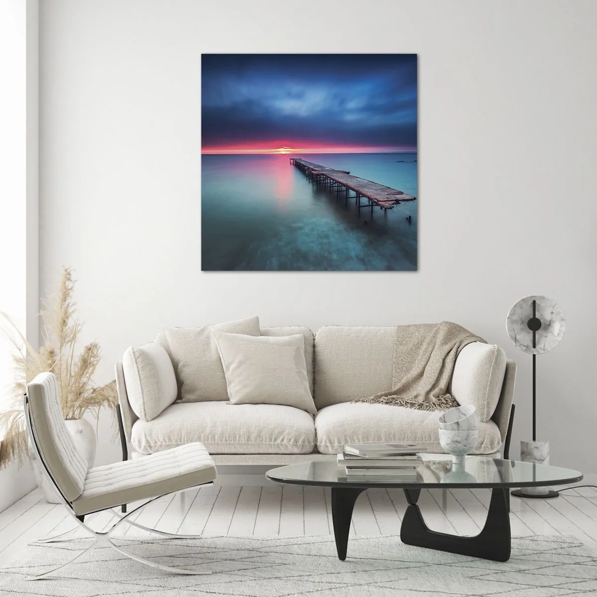 Glass picture - Between Heaven and Earth - 60x60 cm