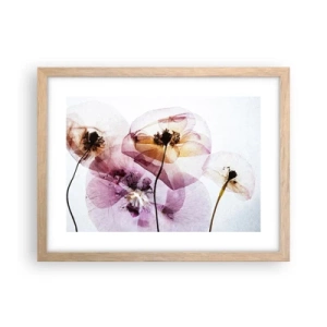 Poster in light oak frame - Flower Body Slide - 40x30 cm