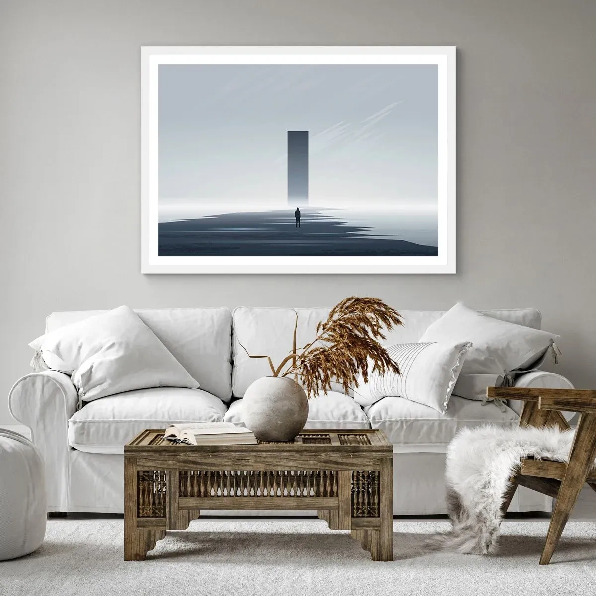 Poster in white frmae - Opportunity or Threat? - 50x40 cm