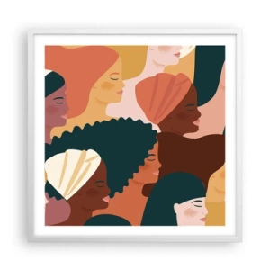 Poster in white frmae - Pure Womanhood - 60x60 cm