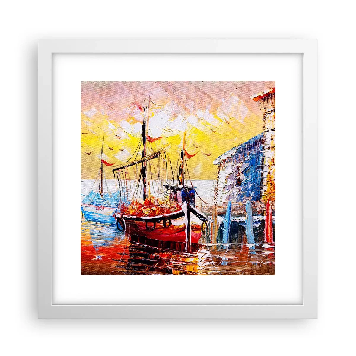 Poster in white frmae - Happy Comeback - 30x30 cm