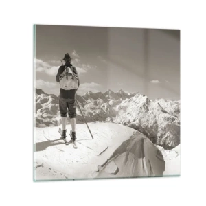 Glass picture - Mountains Are the Same - 60x60 cm