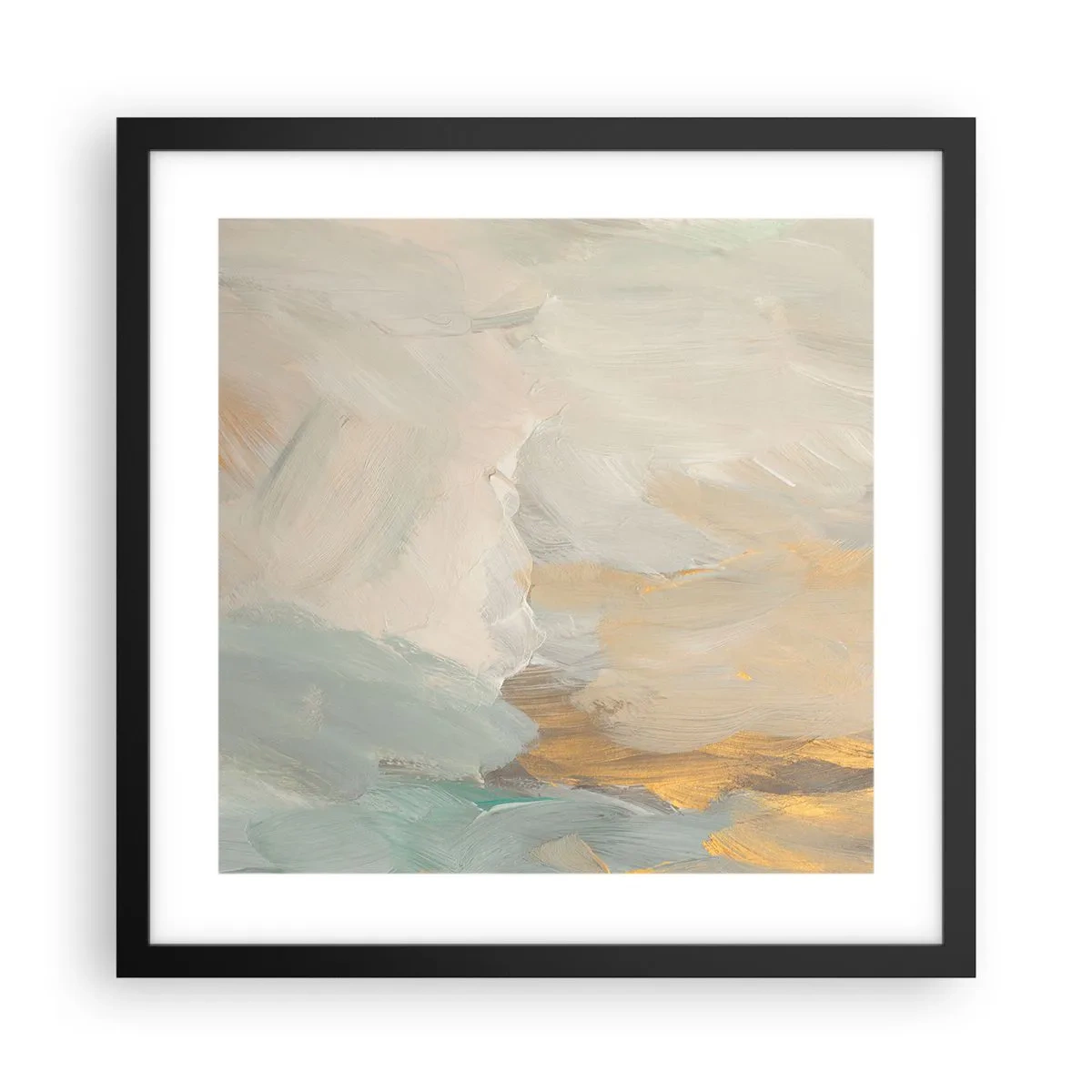 Poster in black frame - Abstract: Land of Gentleness - 40x40 cm