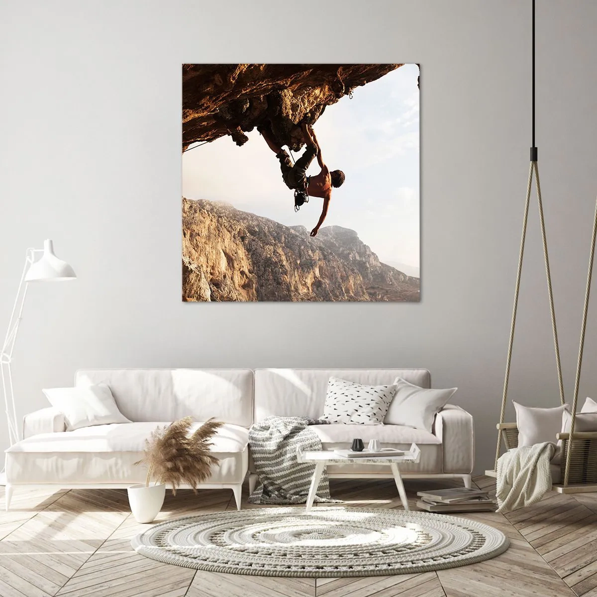 Canvas picture - The Whole World on a Sharp Cliff - 70x70 cm