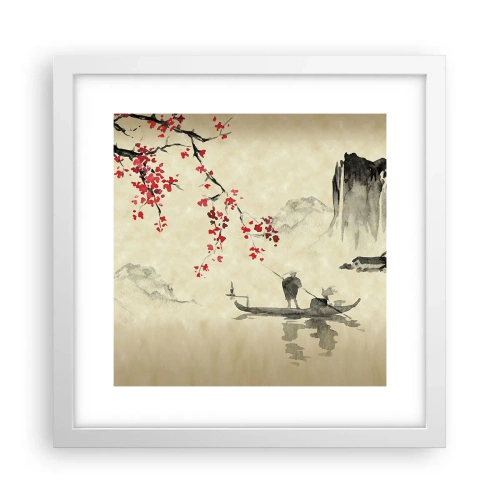 Poster in white frmae - In Cherry Blossom Country - 30x30 cm