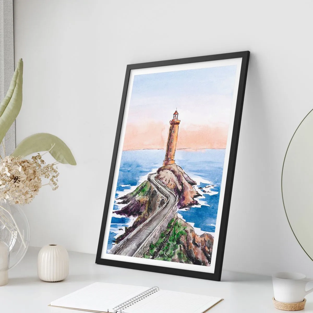 Poster in black frame - In the Direction of the Sea - 70x100 cm