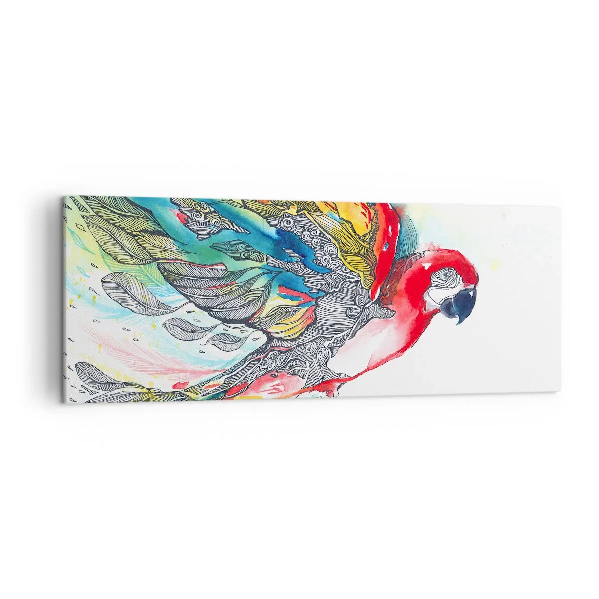 Canvas picture - Live Colourfully - 140x50 cm