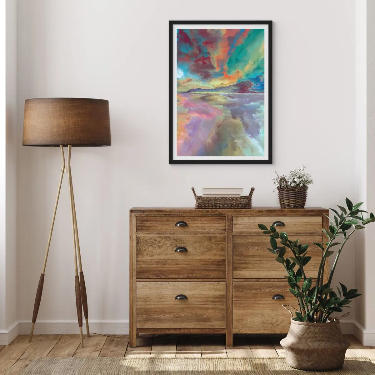 Poster in black frame - Two Skies - 40x50 cm