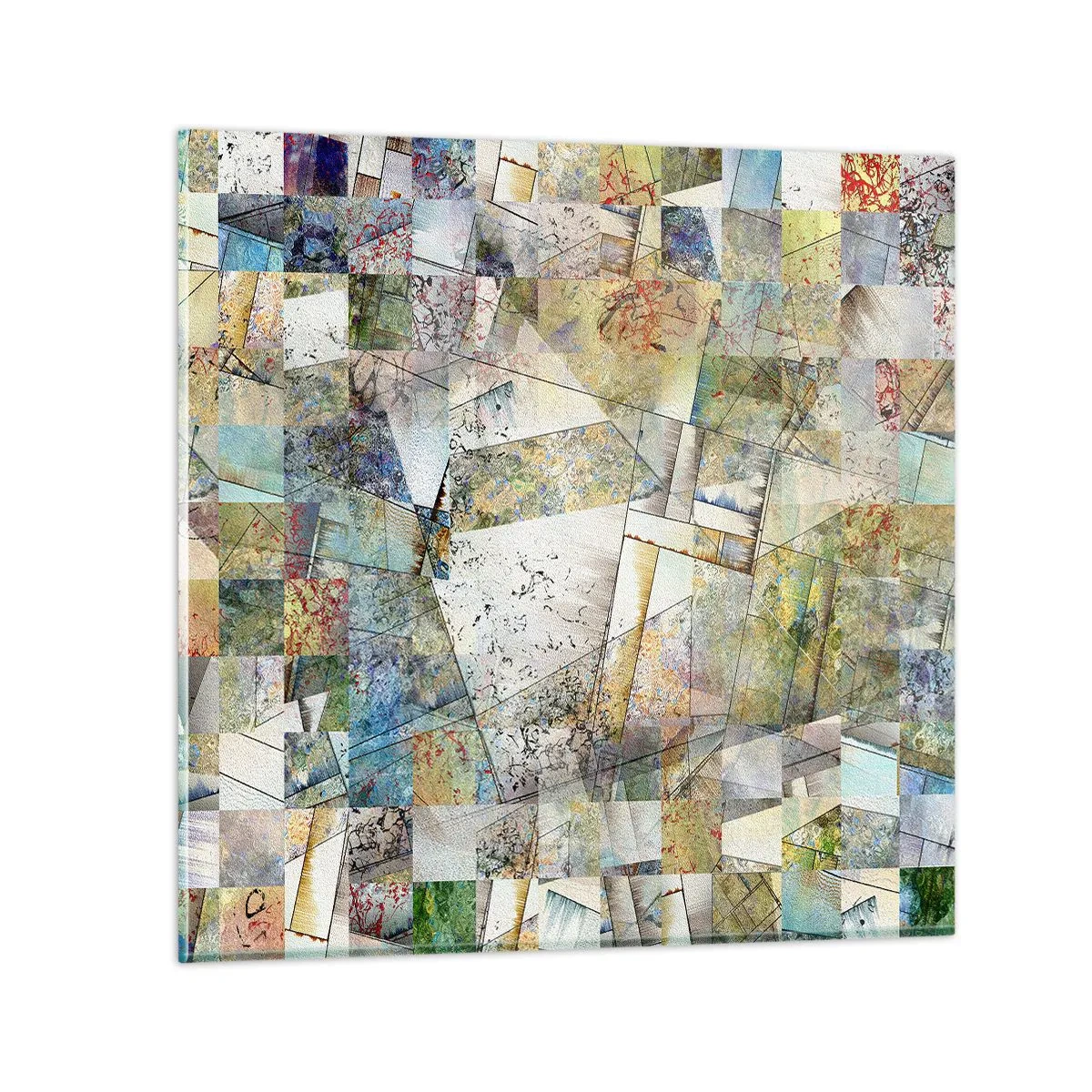 Glass picture - Geometric Reshuffling - 70x70 cm