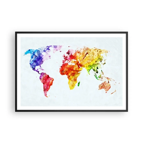 Poster in black frame - All Colours of Light - 100x70 cm
