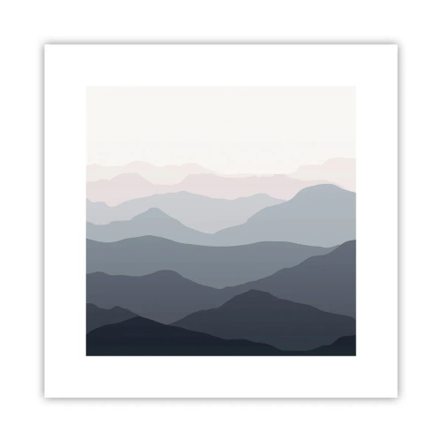 Poster - Mountain Waves - 30x30 cm