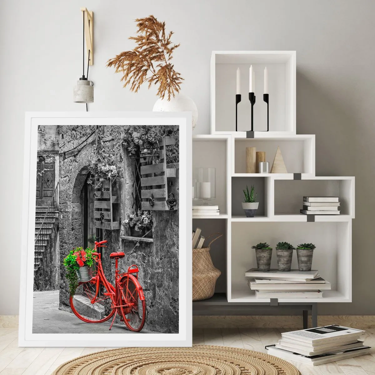 Poster in white frmae - Tuscan Alley - 40x50 cm