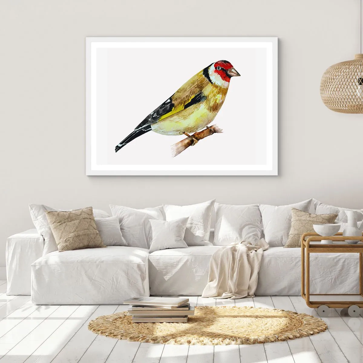 Poster in white frmae - Bird Portrait - 100x70 cm