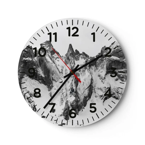 Wall clock - Clock on glass - Granite Ridge - 30x30 cm