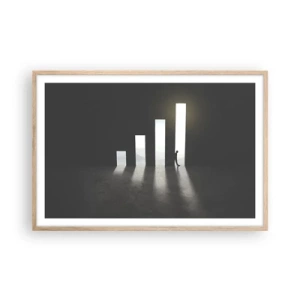 Poster in light oak frame - Success - Impression - 91x61 cm