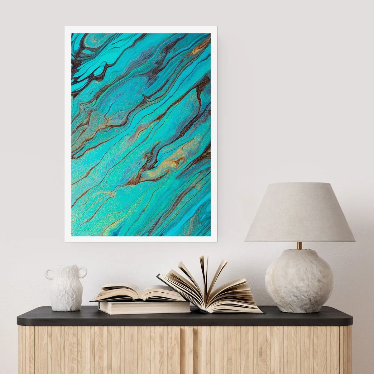 Poster - Turquoise Tide - 40x50 cm